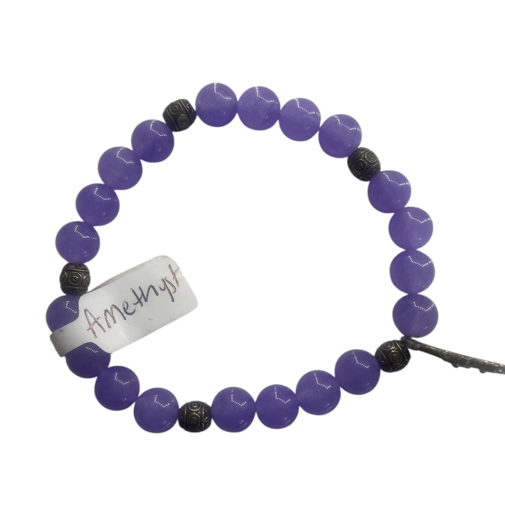 Amethyst, Lilac, purple gemstone bracelet - Picture 1 of 7